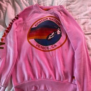 Aviator Nation Pink Crewneck